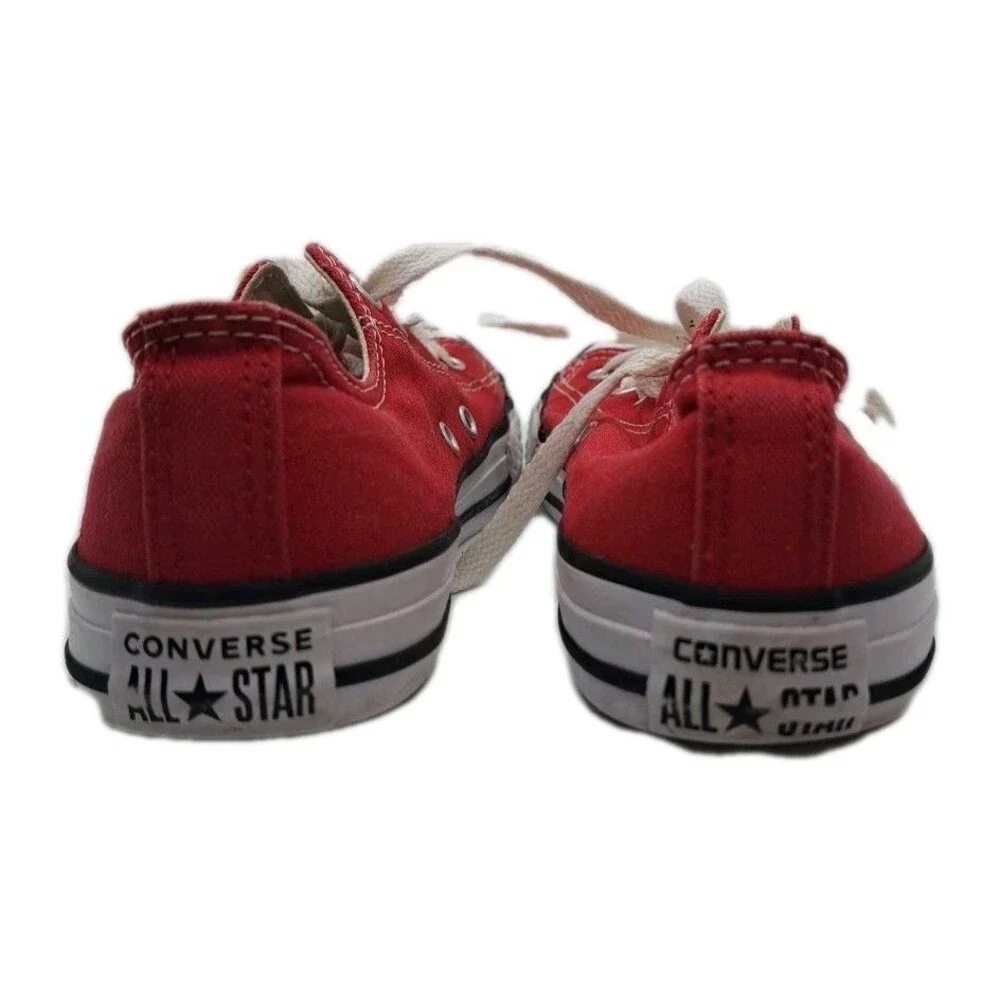 Converse Chuck Taylor All Star Low Top Red Youth Size 2 Kids Sneakers 3J236 EUC
